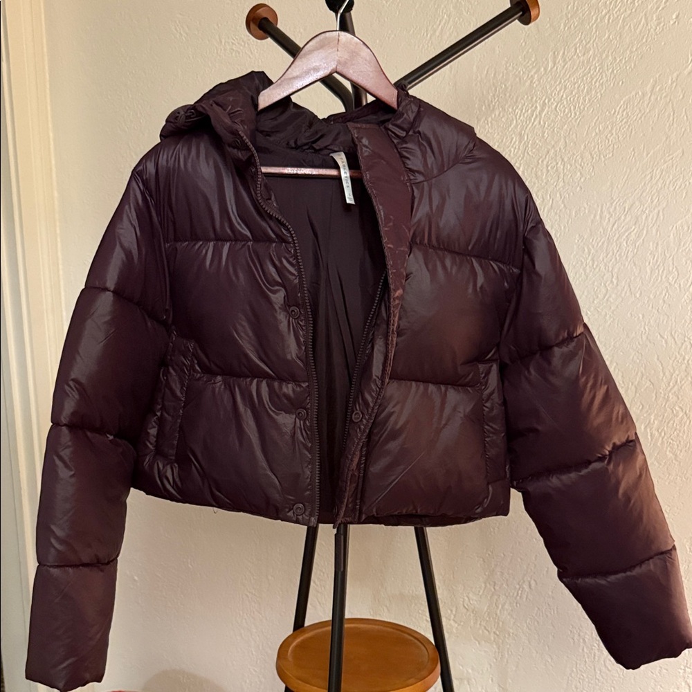 Fabletics Dark Brown Puffer Jacket - image 1